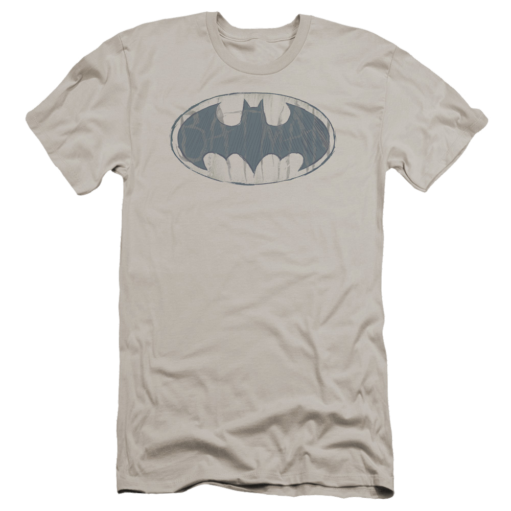Batman Water Sketch Signal - Men's Premium Slim Fit T-Shirt
