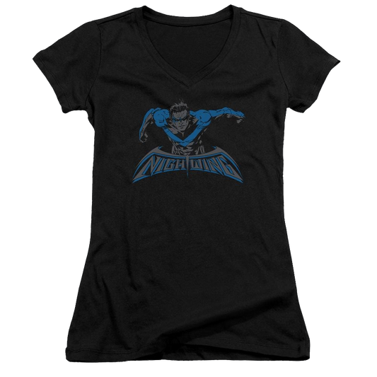 Batman Wing Of The Night - Juniors V-Neck T-Shirt