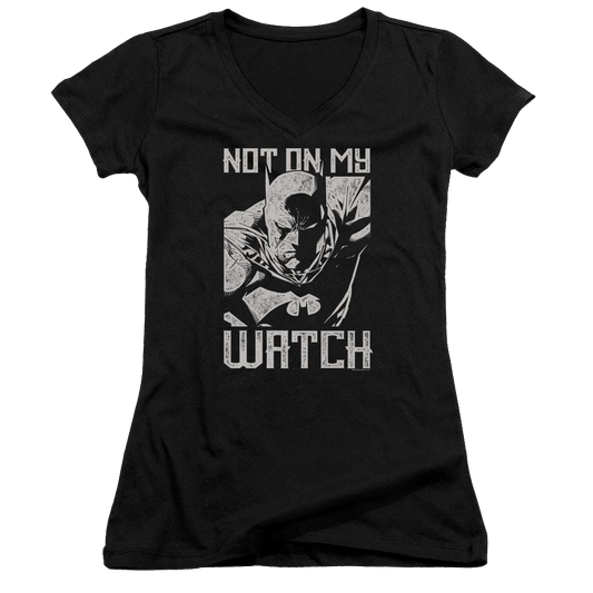 Batman Watch - Juniors V-Neck T-Shirt