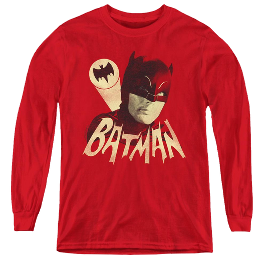 Batman Classic Tv Series Bat Signal - Youth Long Sleeve T-Shirt