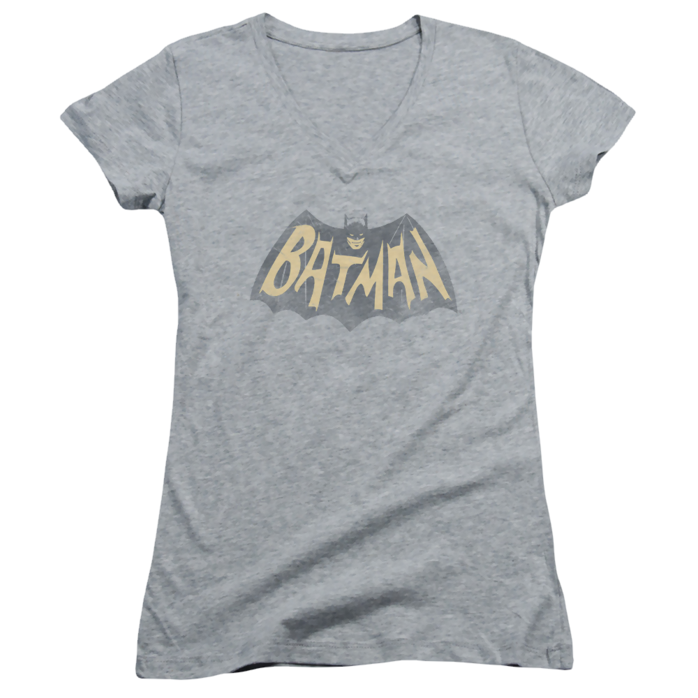 Batman - Classic TV Series Show Logo - Juniors V-Neck T-Shirt