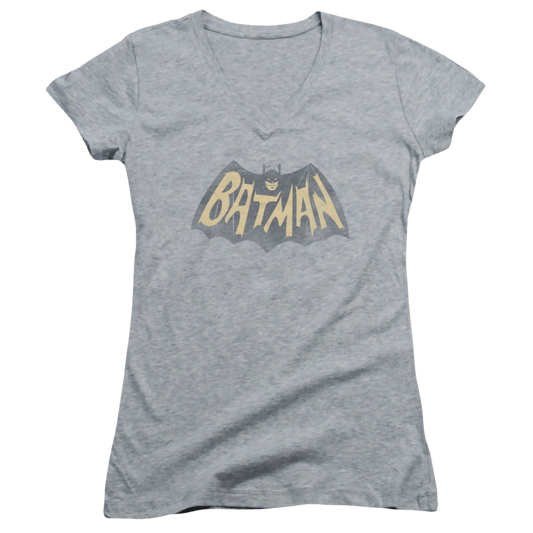 Batman - Classic TV Series Show Logo - Juniors V-Neck T-Shirt