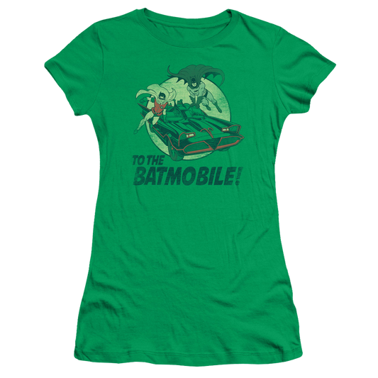 Batman - Classic TV Series To The Batmobile - Juniors T-Shirt