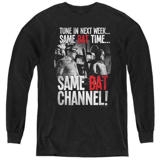 Batman Classic Tv Series Bat Channel - Youth Long Sleeve T-Shirt