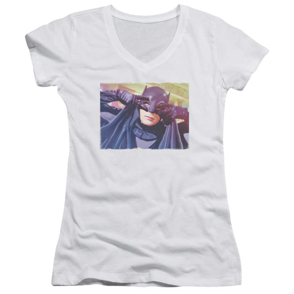 Batman - Classic TV Series Smooth Groove - Juniors V-Neck T-Shirt