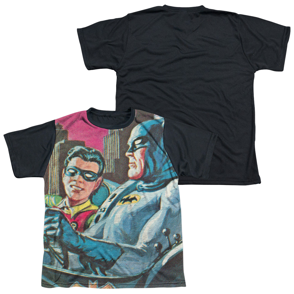 Batman Classic TV Series Bat Signal - Youth Black Back T-Shirt