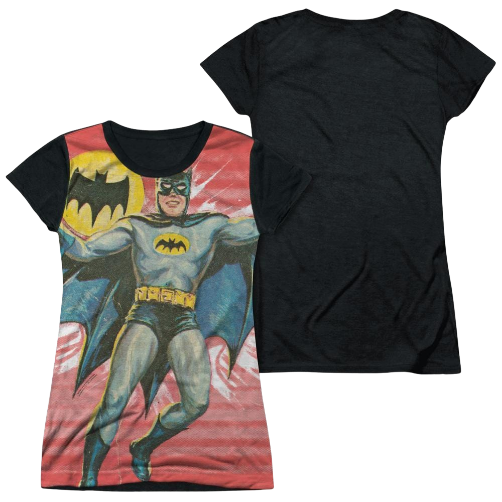 Batman - Classic TV Series Wrong Question - Juniors Black Back T-Shirt