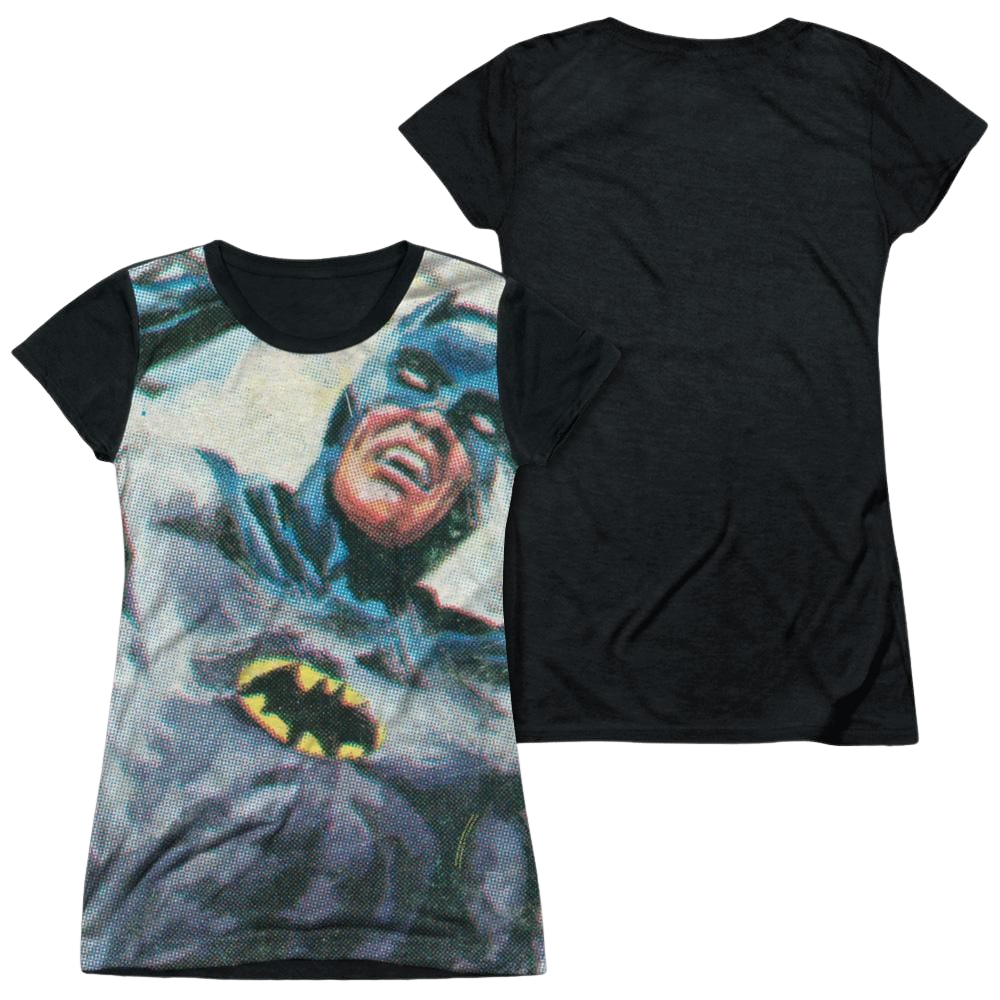 Batman - Classic TV Series Foliage - Juniors Black Back T-Shirt