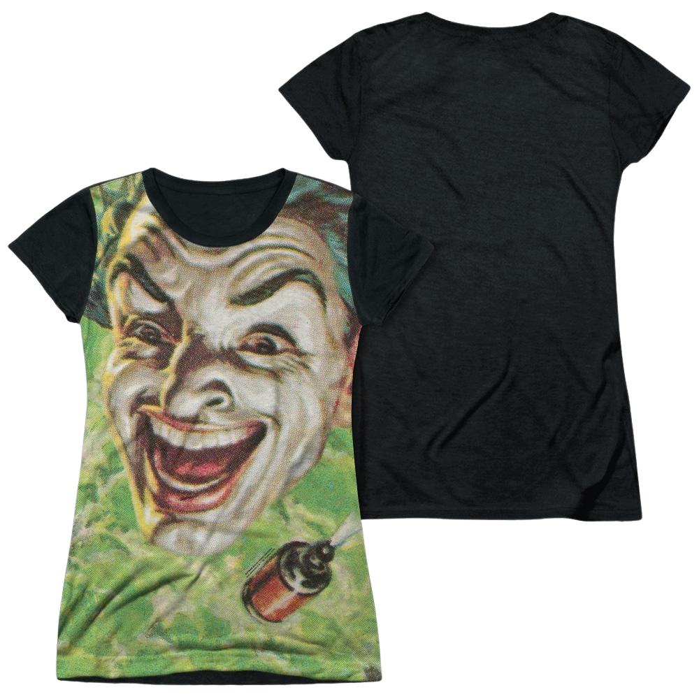 Batman - Classic TV Series Laugh Gas - Juniors Black Back T-Shirt