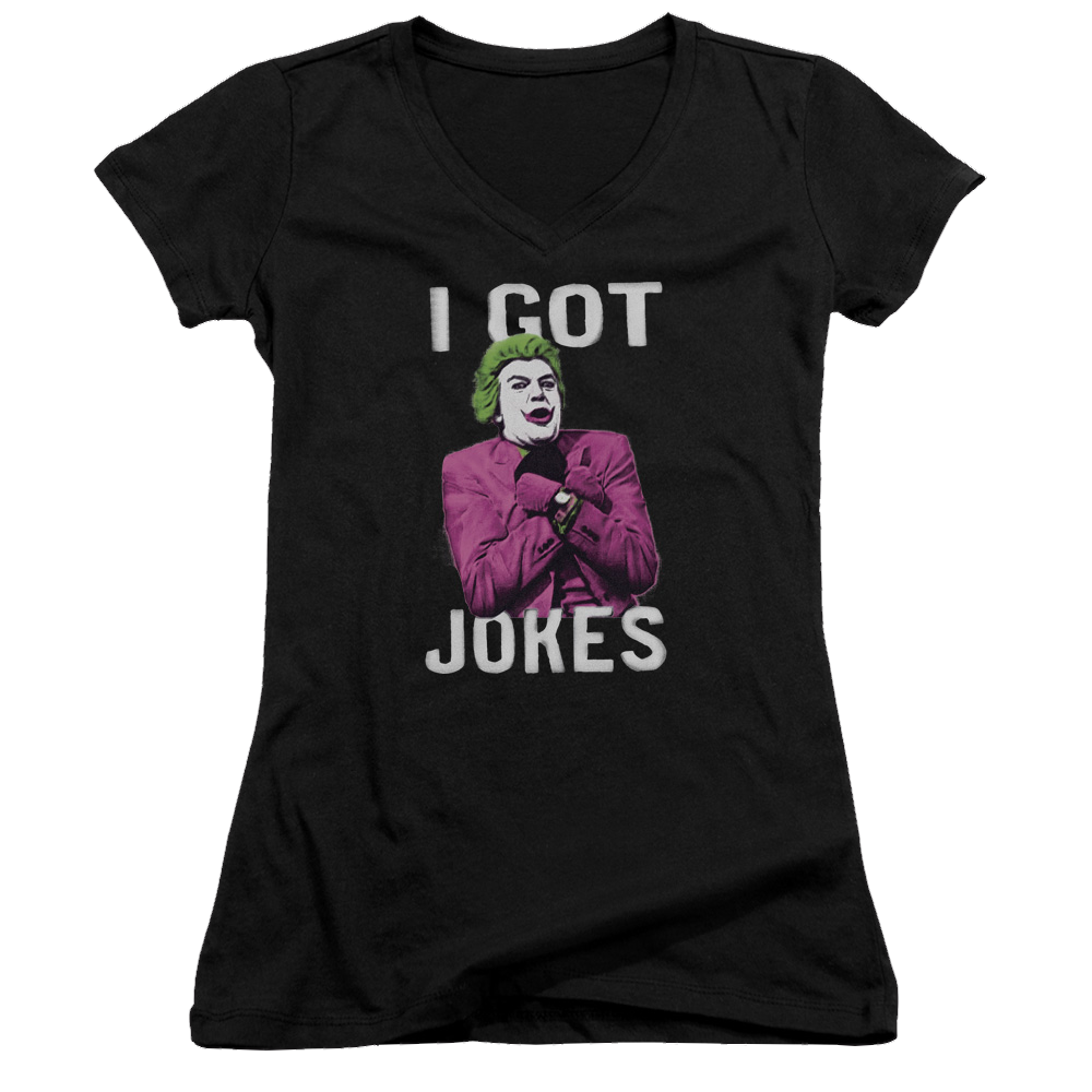 Batman - Classic TV Series Got Jokes - Juniors V-Neck T-Shirt Style001