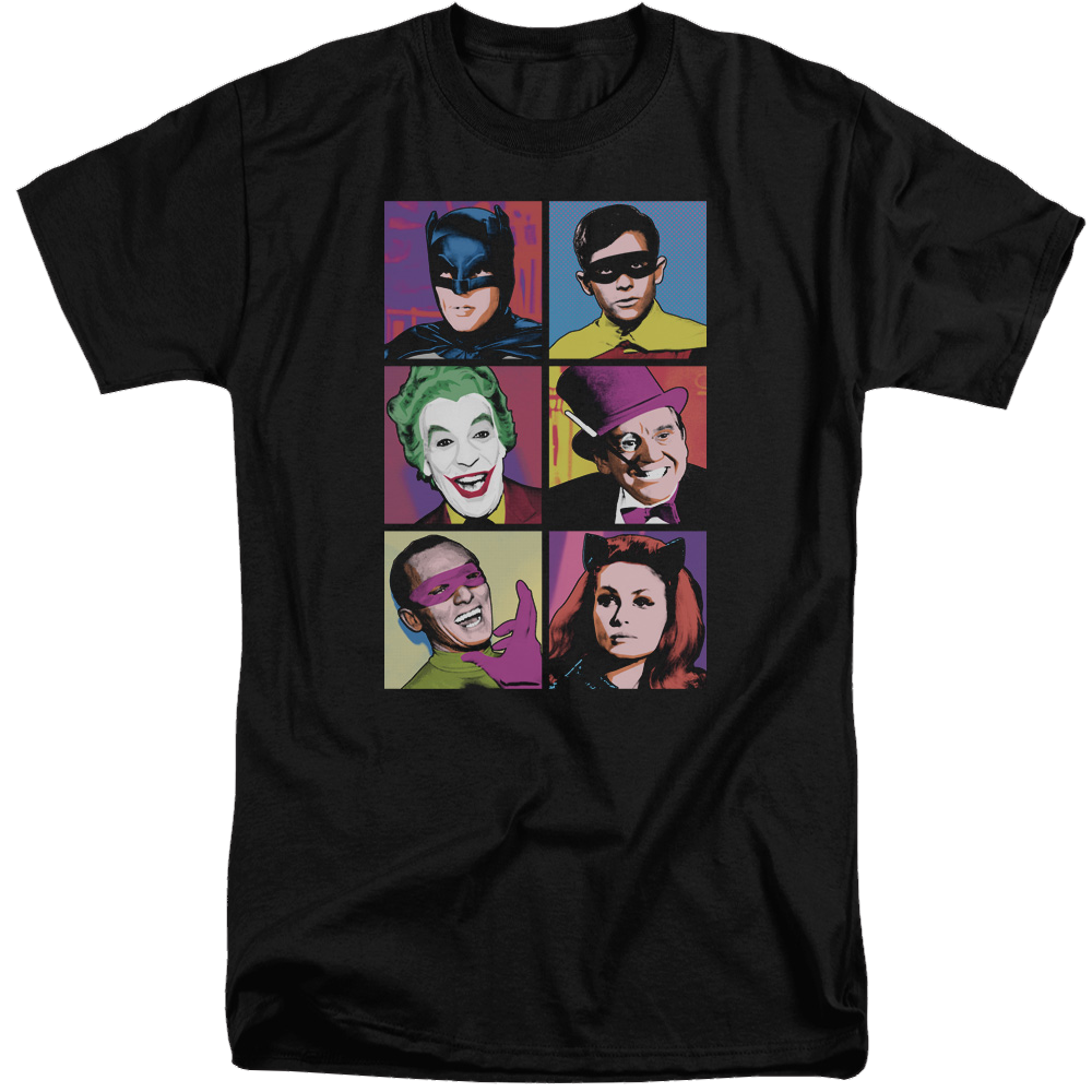 Batman - Classic TV Series Pop Cast - Men's Tall Fit T-Shirt