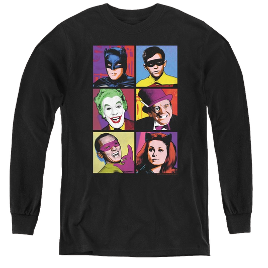 Batman Classic Tv Series Pop Cast - Youth Long Sleeve T-Shirt