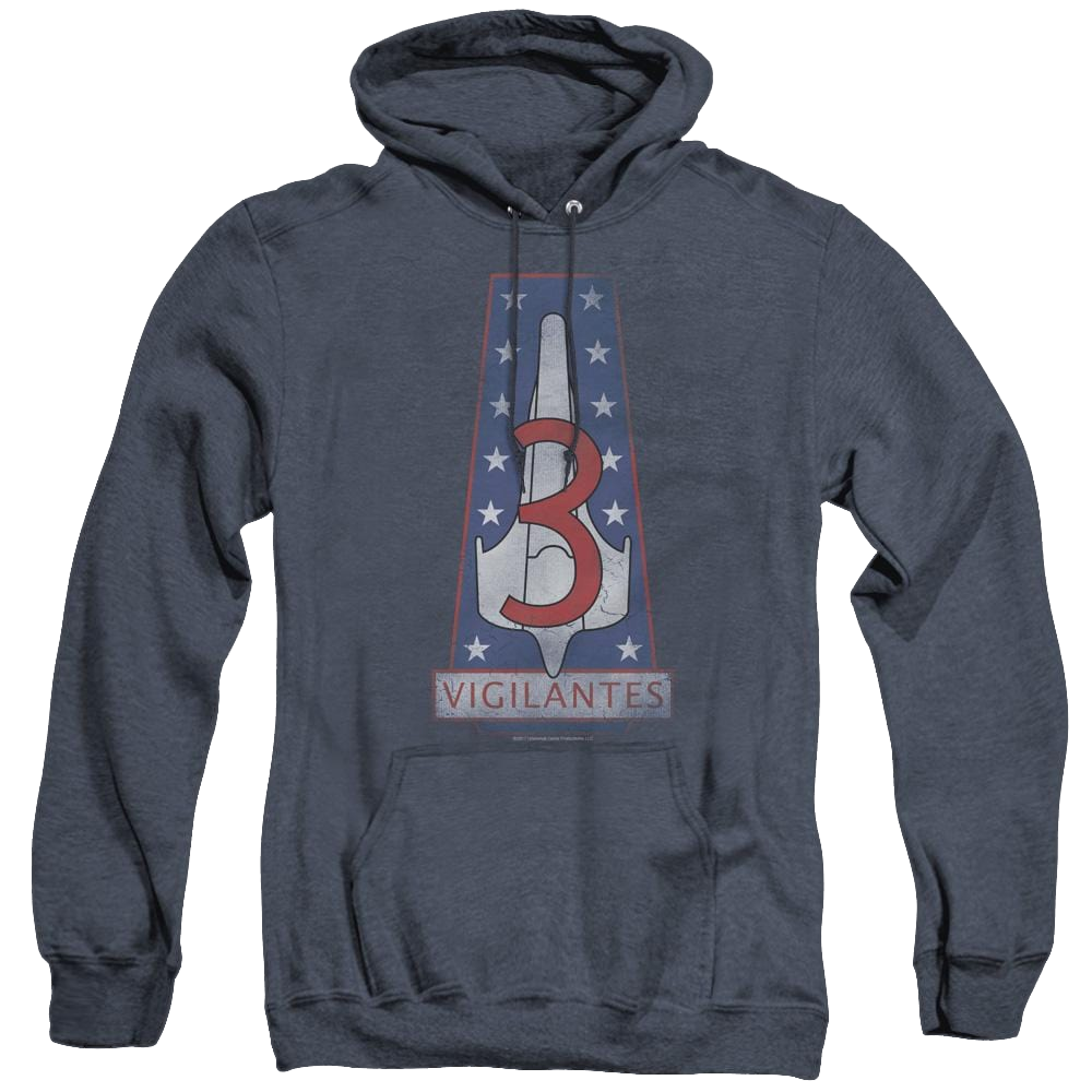 Battlestar Galactica (2004) Vigilantes Badge - Heather Pullover Hoodie