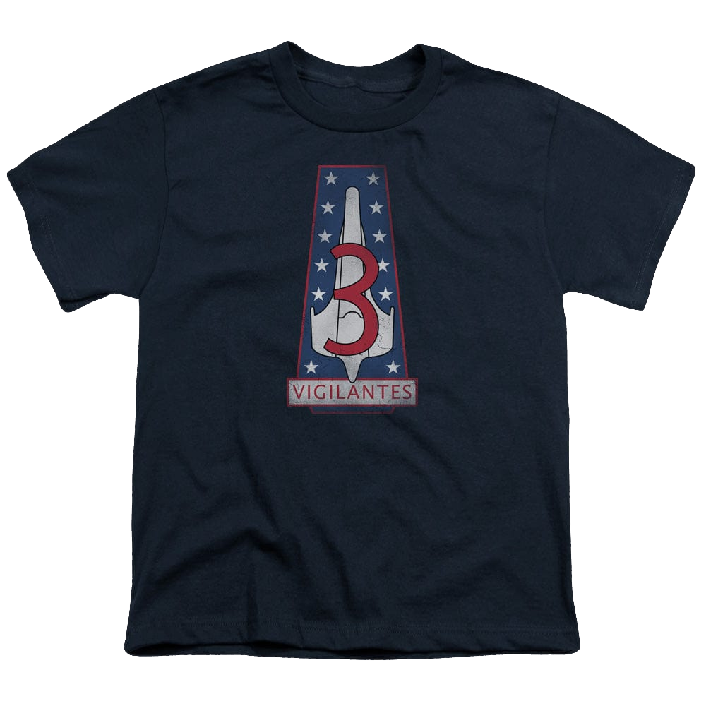 Battlestar Galactica (2004) Vigilantes Badge - Youth T-Shirt