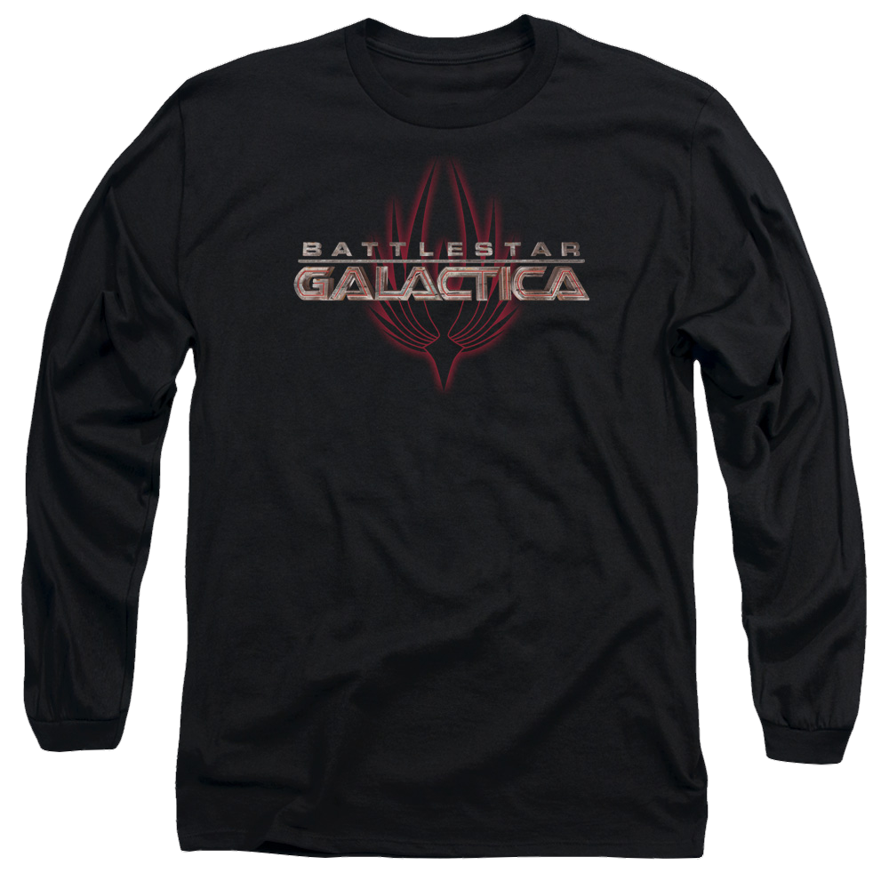 Battlestar Galactica Logo With Phoenix - Men's Long Sleeve T-Shirt