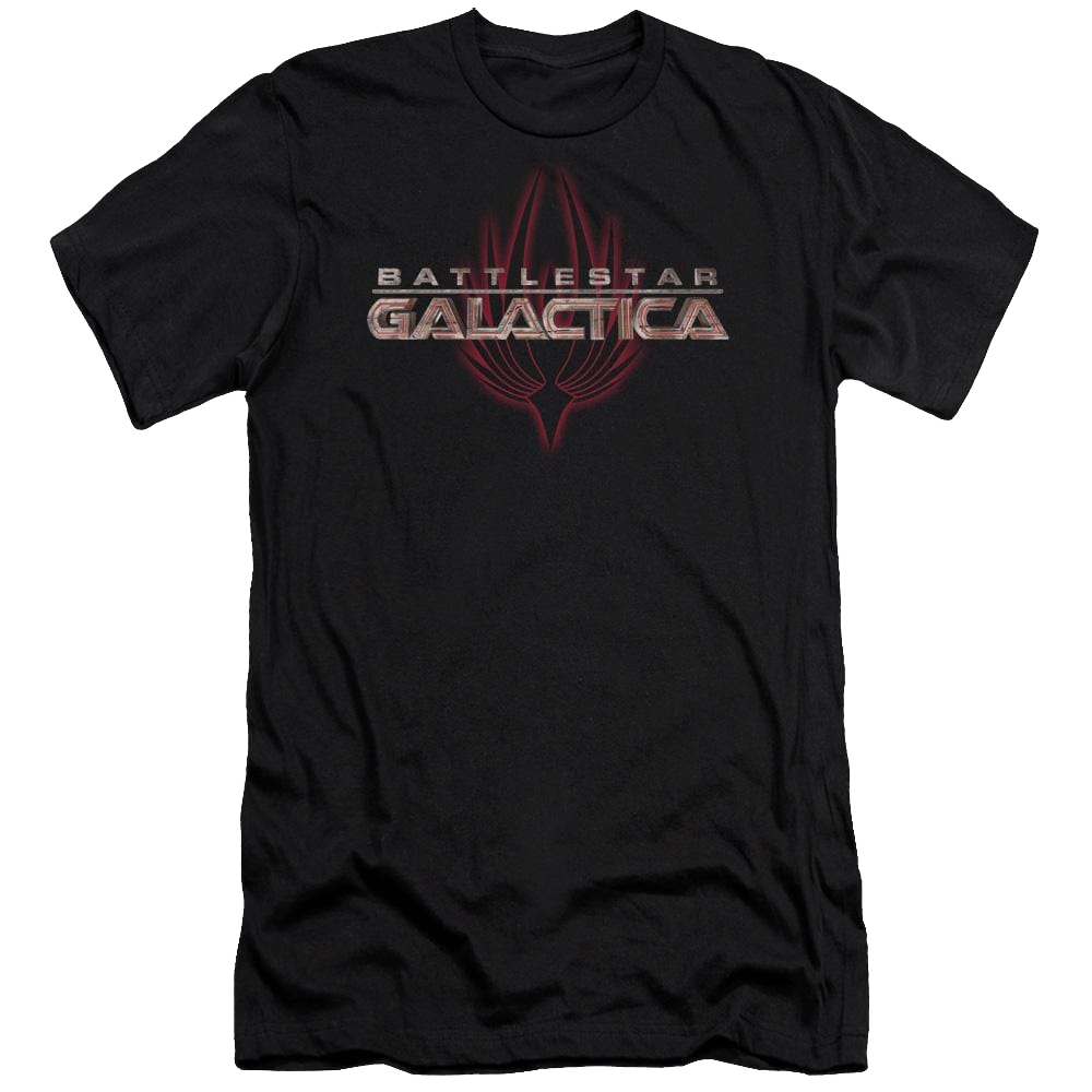 Battlestar Galactica Logo With Phoenix - Men's Premium Slim Fit T-Shirt