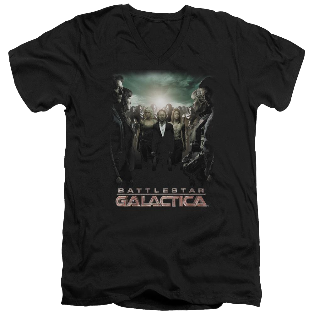 Battlestar Galactica - Crossroads Adult V-Neck T-Shirt
