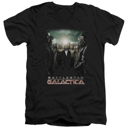 Battlestar Galactica - Crossroads Adult V-Neck T-Shirt