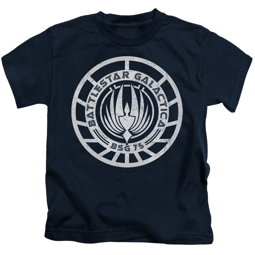 Battlestar Galactica (2004) Scratched Bsg Logo - Kid's T-Shirt