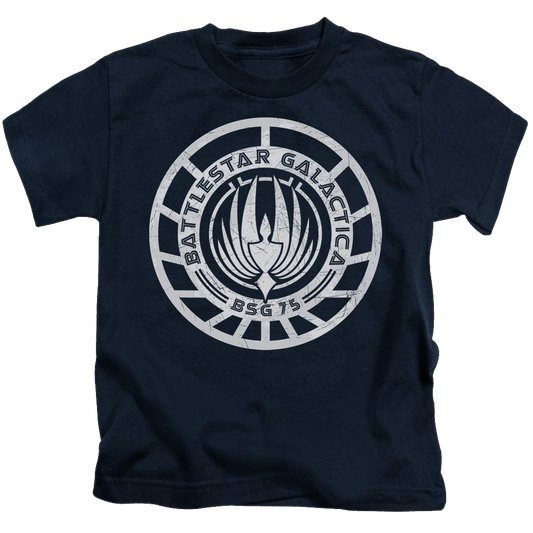 Battlestar Galactica (2004) Scratched Bsg Logo - Kid's T-Shirt