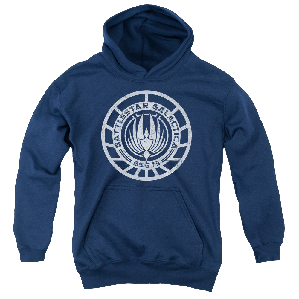 Battlestar Galactica (2004) Scratched Bsg Logo - Youth Hoodie