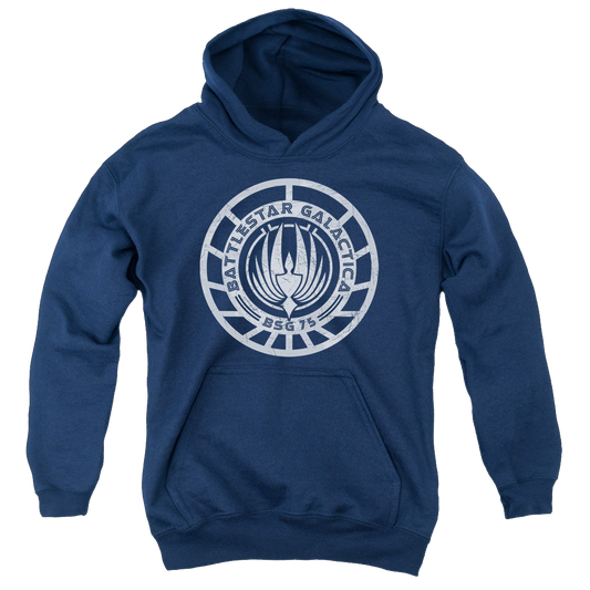 Battlestar Galactica (2004) Scratched Bsg Logo - Youth Hoodie