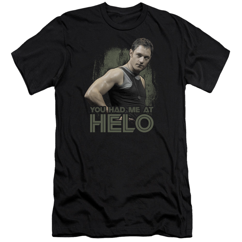 Battlestar Galactica Had Me At Helo - Men's Premium Slim Fit T-Shirt