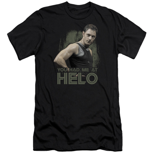 Battlestar Galactica Had Me At Helo - Men's Premium Slim Fit T-Shirt