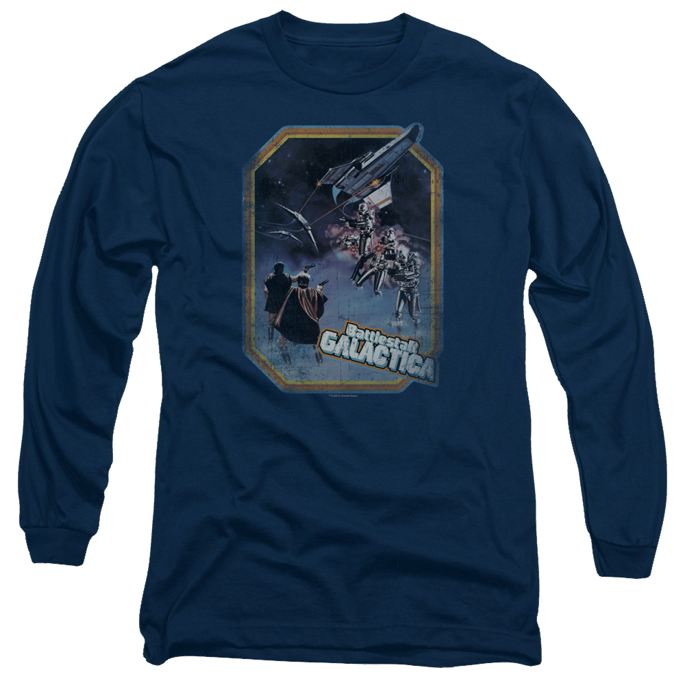 Battlestar Galactica Poster Iron On - Men's Long Sleeve T-Shirt