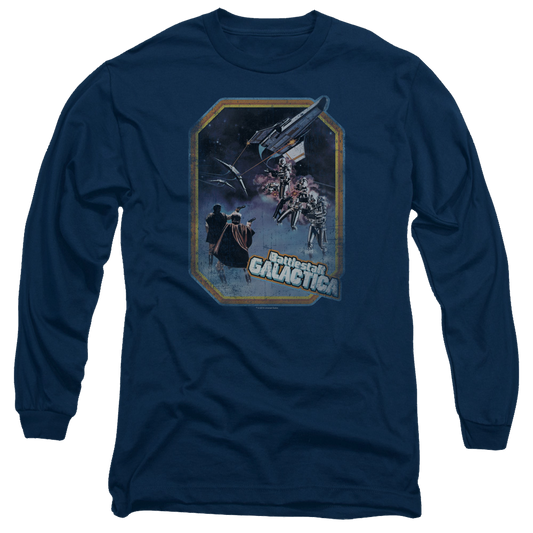 Battlestar Galactica Poster Iron On - Men's Long Sleeve T-Shirt