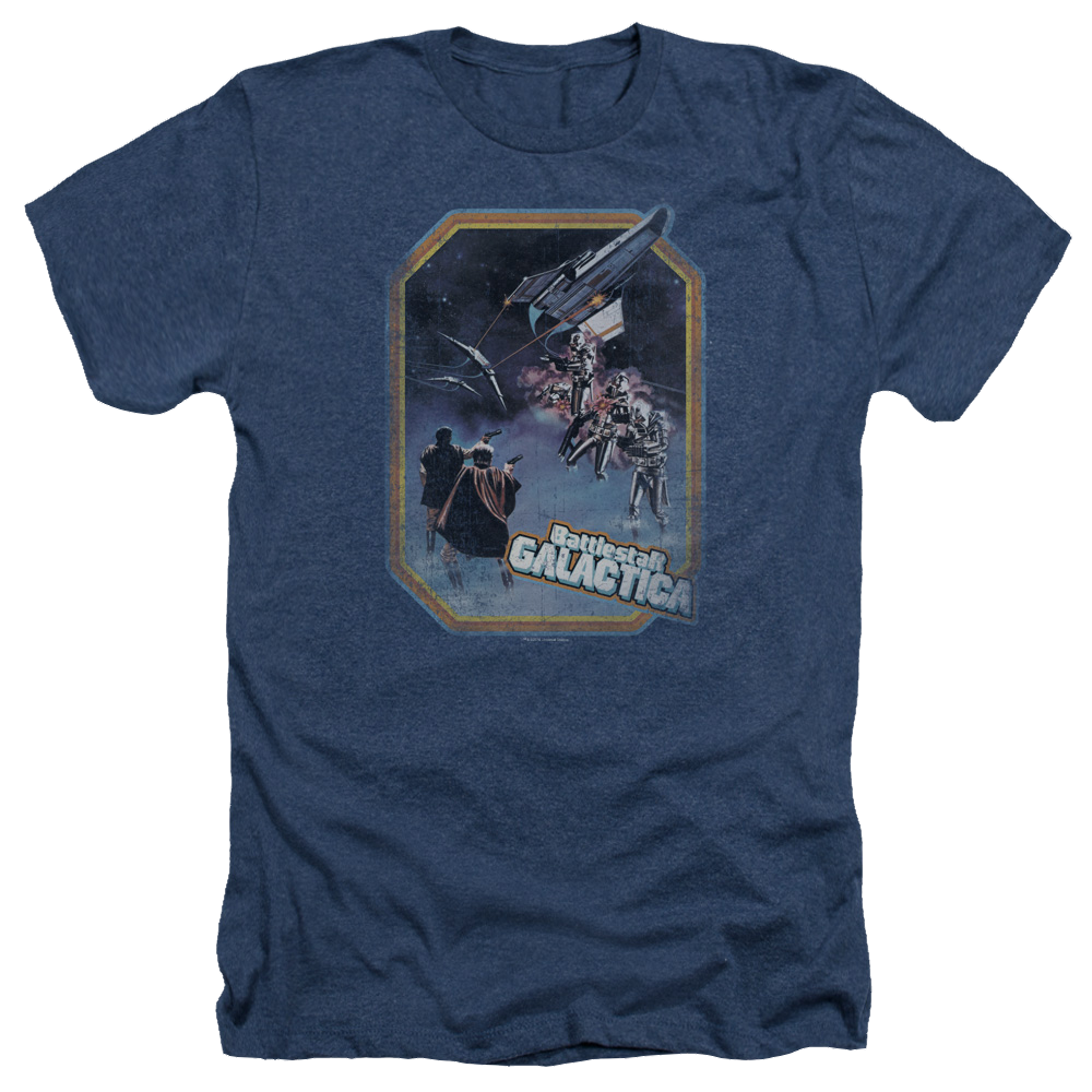 Battlestar Galactica Poster Iron On - Men's Heather T-Shirt
