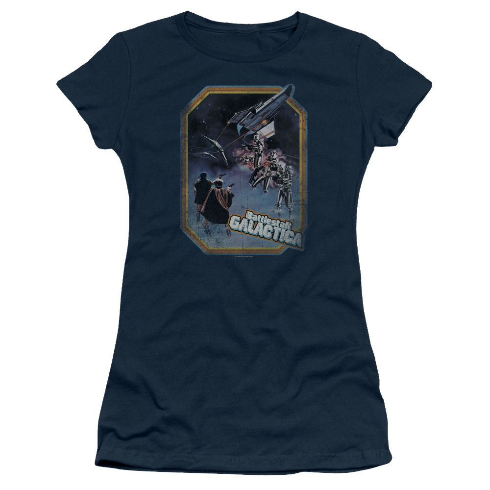 Battlestar Galactica Poster Iron On - Juniors T-Shirt