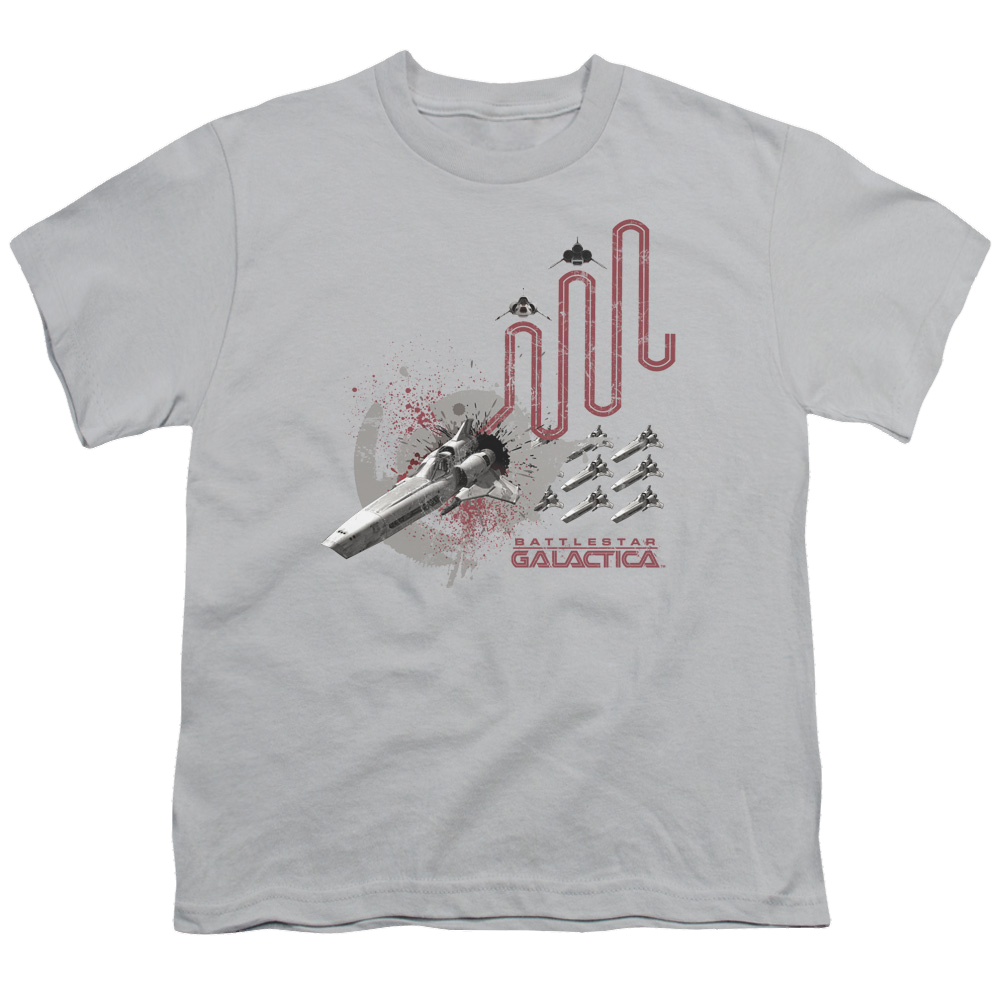 Battlestar Galactica (2004) Red Squadron Splatter - Youth T-Shirt