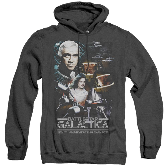 Battlestar Galactica (1978) 35Th Anniversary Collage - Heather Pullover Hoodie