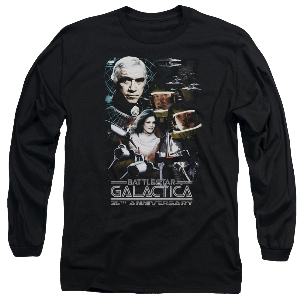Battlestar Galactica 35th Anniversary Collage - Men's Long Sleeve T-Shirt