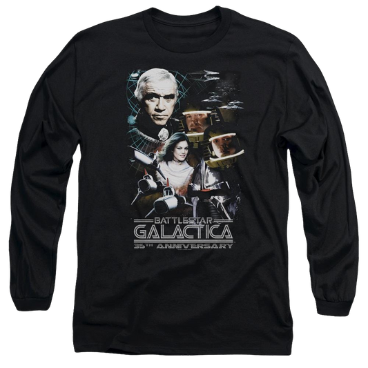 Battlestar Galactica 35th Anniversary Collage - Men's Long Sleeve T-Shirt