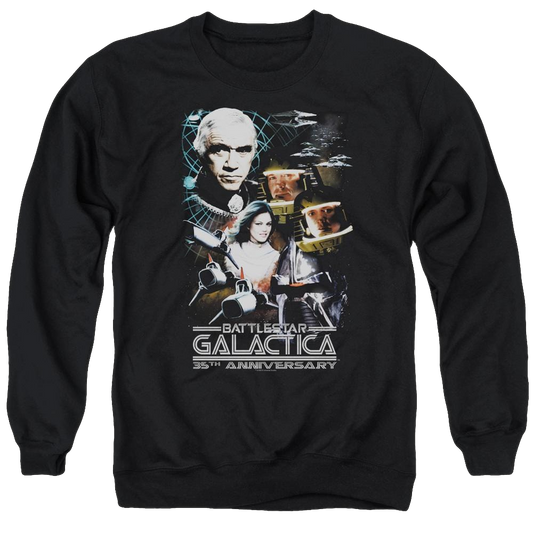 Battlestar Galactica 35th Anniversary Collage - Men's Crewneck Sweatshirt