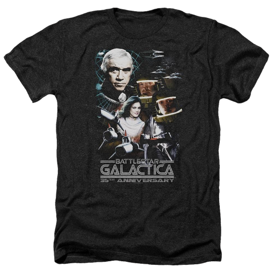 Battlestar Galactica 35th Anniversary Collage - Men's Heather T-Shirt