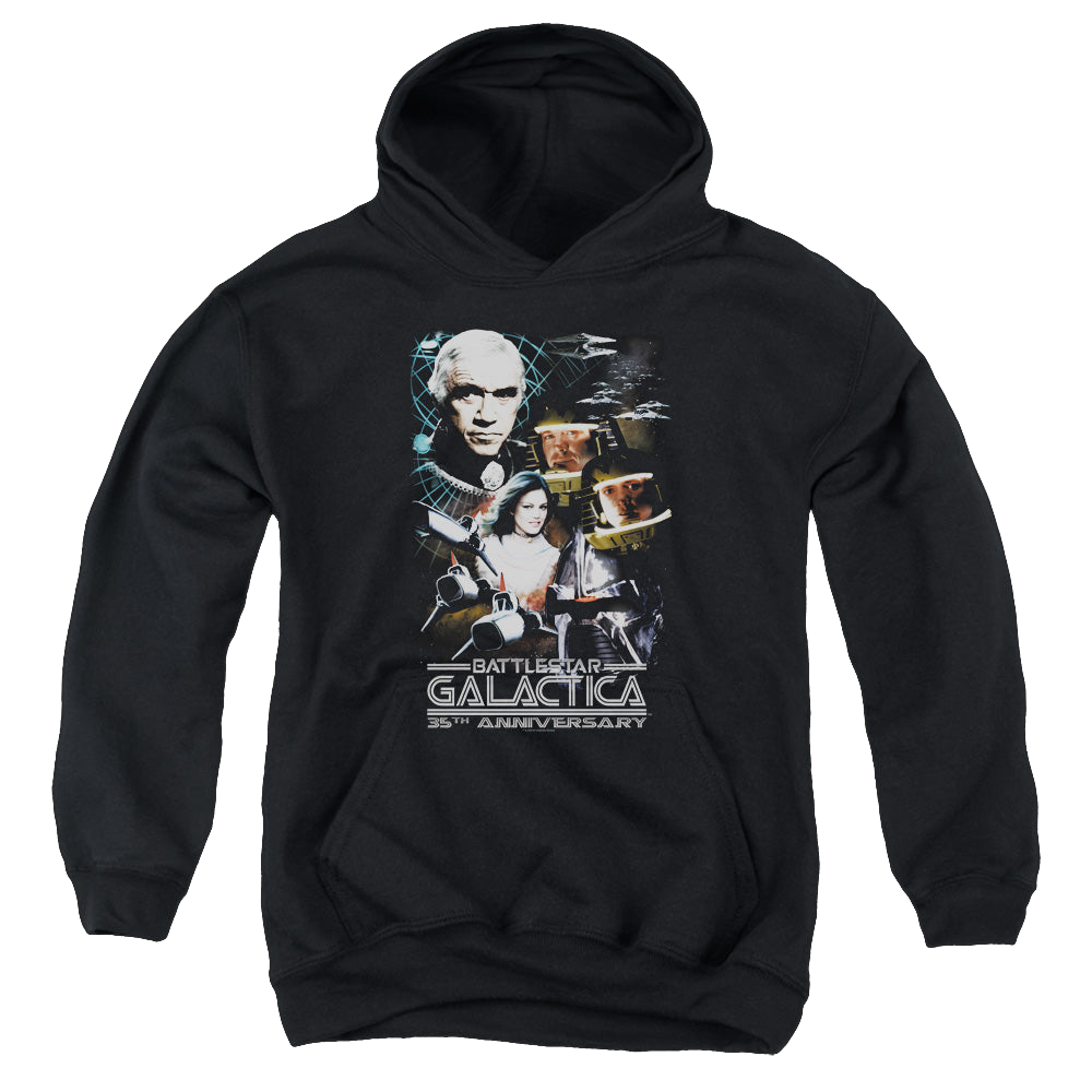 Battlestar Galactica (1978) 35Th Anniversary Collage - Youth Hoodie