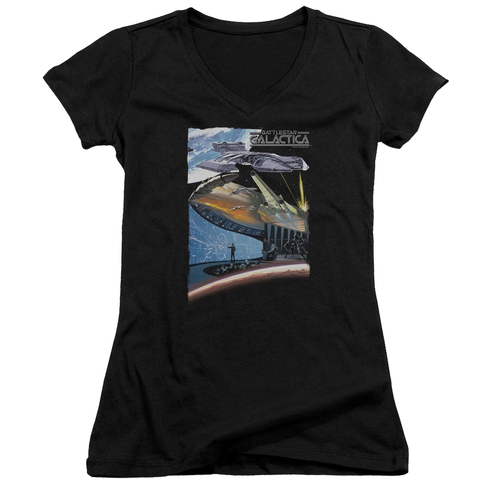 Battlestar Galactica Concept Art - Juniors V-Neck T-Shirt