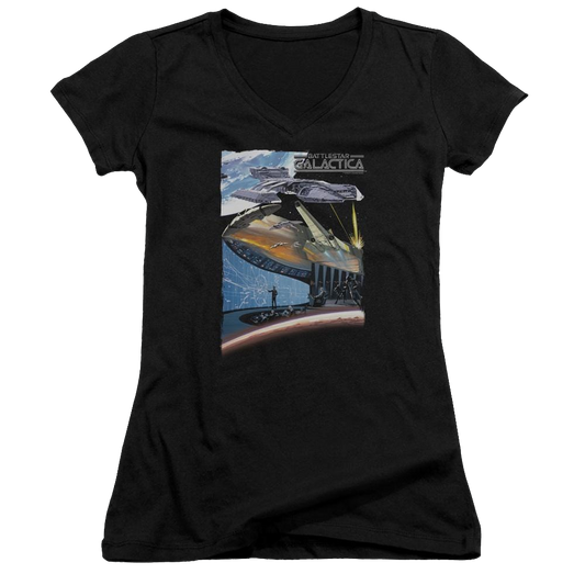 Battlestar Galactica Concept Art - Juniors V-Neck T-Shirt