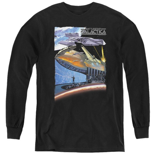 Battlestar Galactica (1978) Concept Art - Youth Long Sleeve T-Shirt