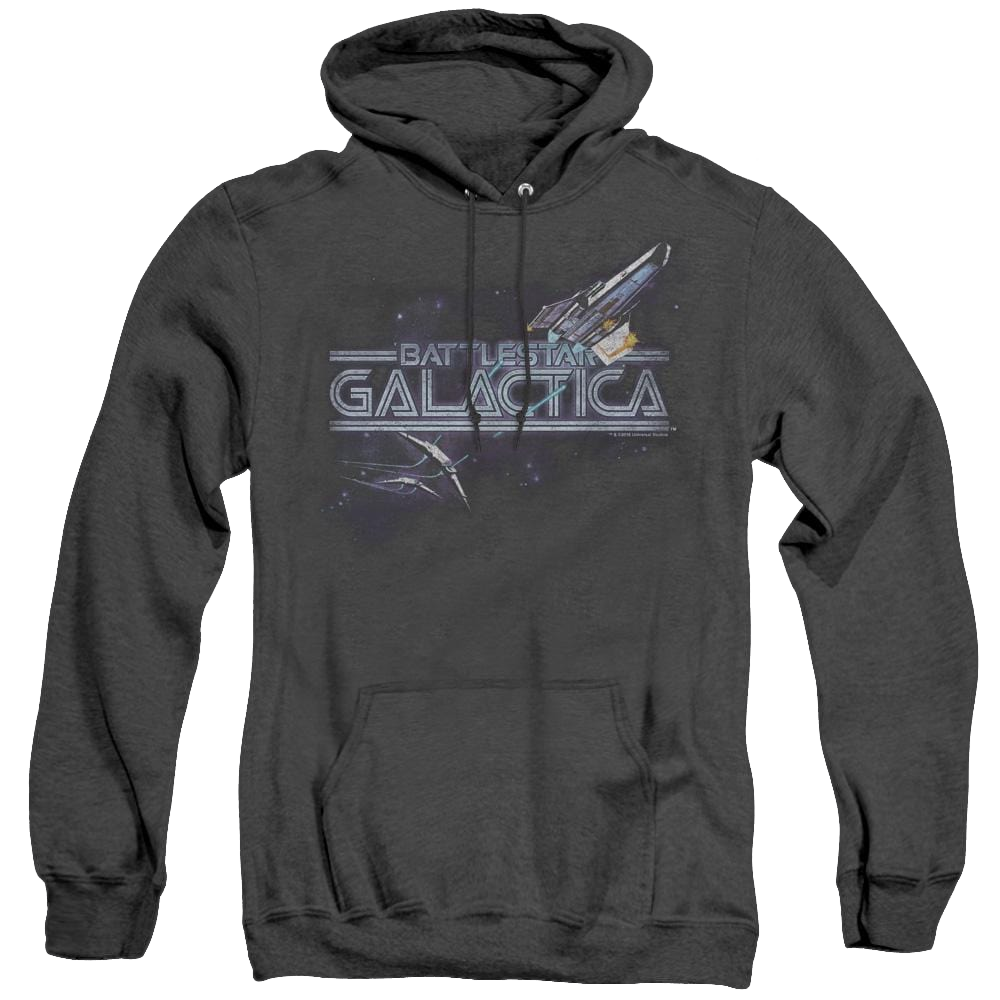 Battlestar Galactica (1978) Cylon Persuit - Heather Pullover Hoodie