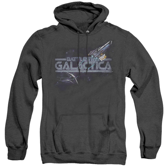 Battlestar Galactica (1978) Cylon Persuit - Heather Pullover Hoodie