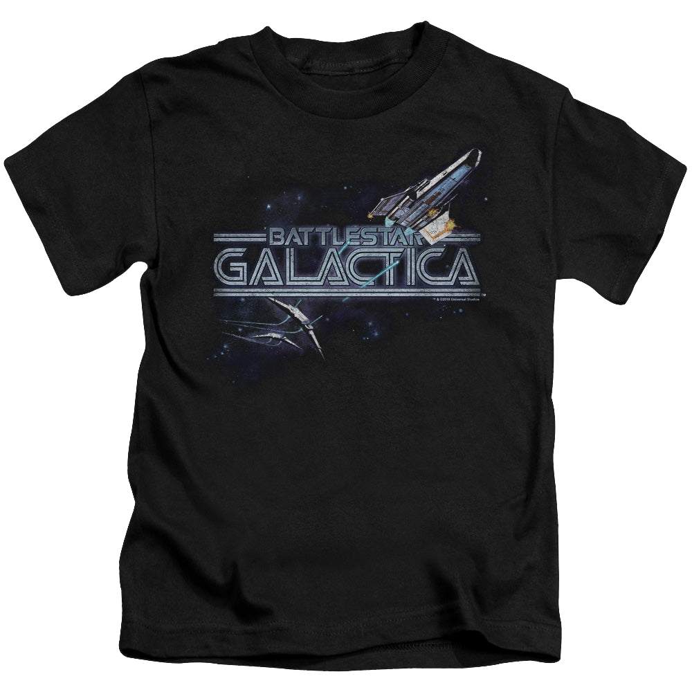 Battlestar Galactica (1978) Cylon Persuit - Kid's T-Shirt
