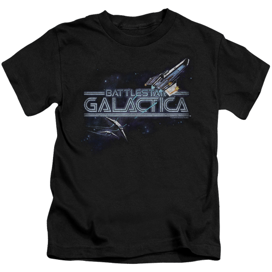 Battlestar Galactica (1978) Cylon Persuit - Kid's T-Shirt