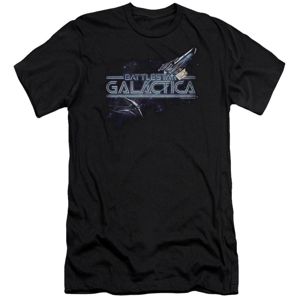 Battlestar Galactica Cylon Persuit - Men's Premium Slim Fit T-Shirt