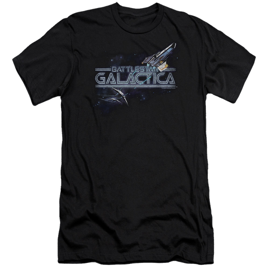 Battlestar Galactica Cylon Persuit - Men's Premium Slim Fit T-Shirt