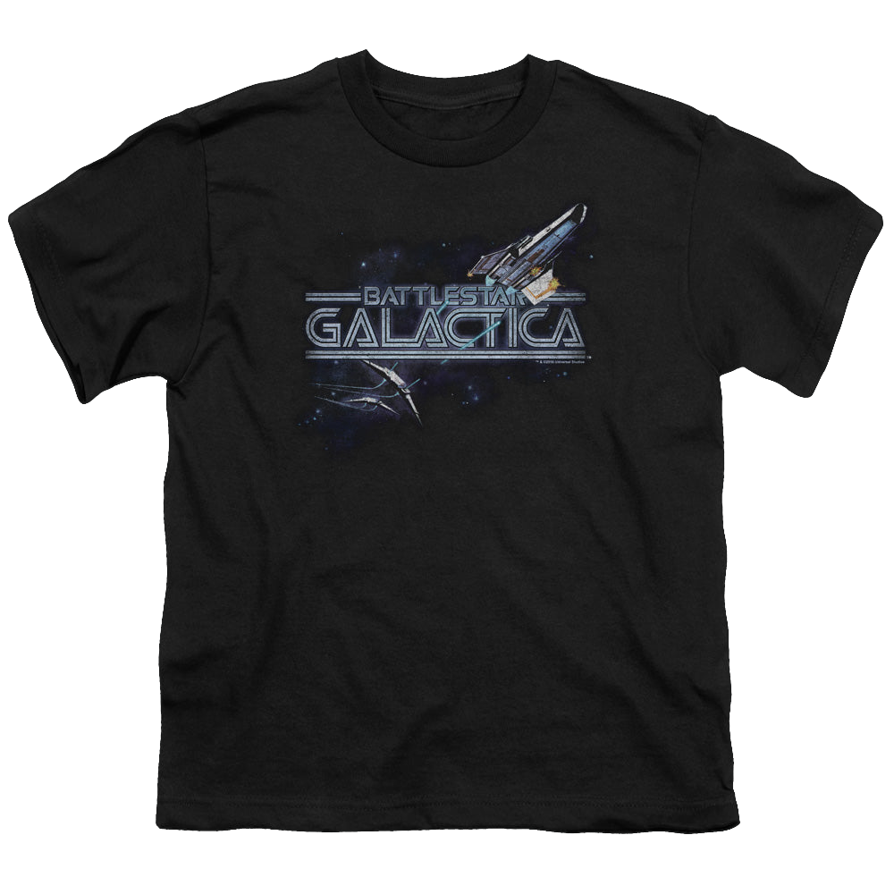 Battlestar Galactica (1978) Cylon Persuit - Youth T-Shirt
