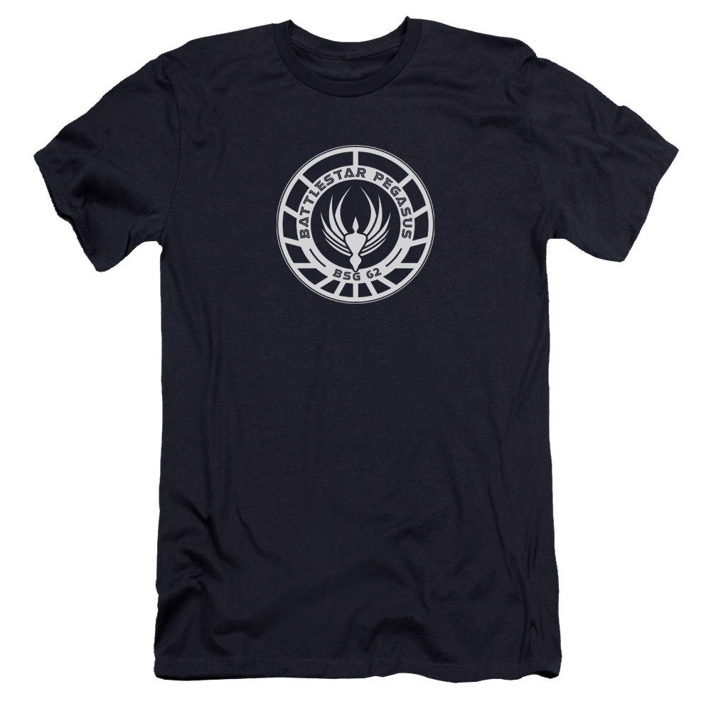 Battlestar Galactica Pegasus Badge - Men's Premium Slim Fit T-Shirt